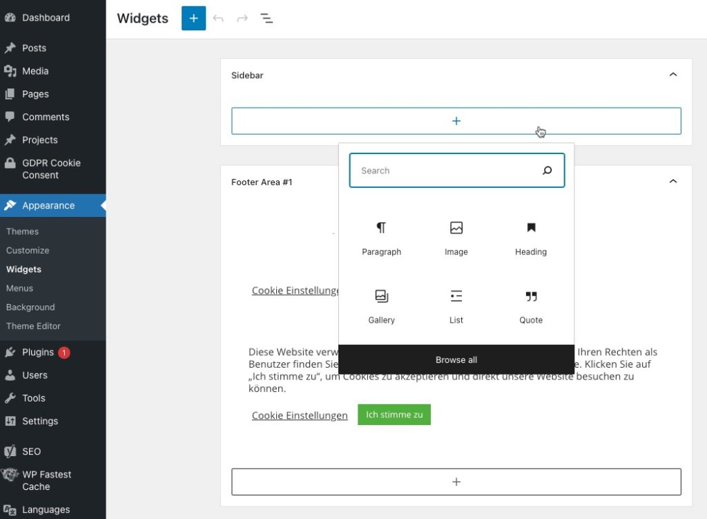 WordPress 5.8 RAABAUKE Web Design
