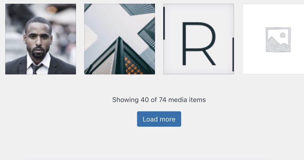WordPress Load More Button in Media Galerie ab WP5.8 (Tweak)