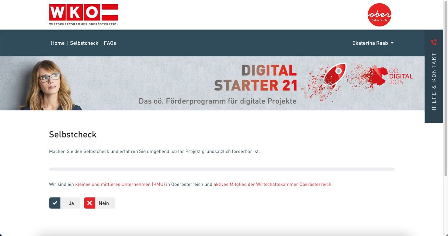 Digital Starter 21 Selbstcheck WKO