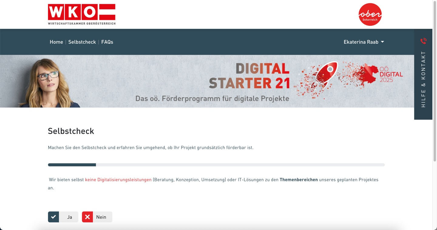 Digital Starter 21 Selbstcheck WKO