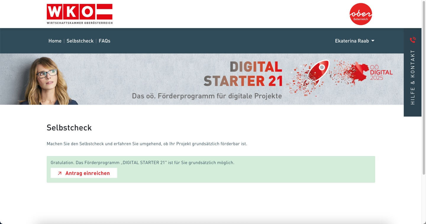 Digital Starter 21 Selbstcheck WKO