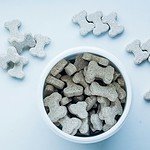 a bowl of dog treats