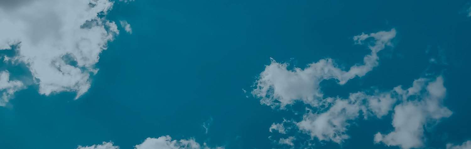 White clouds and blue sky