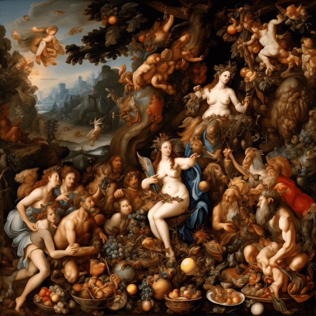Bacchus between Ceres and Venus – Joachim Wtewael