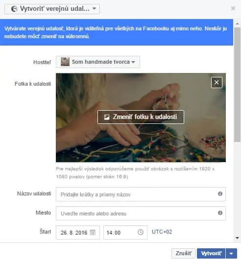 facebook udalost