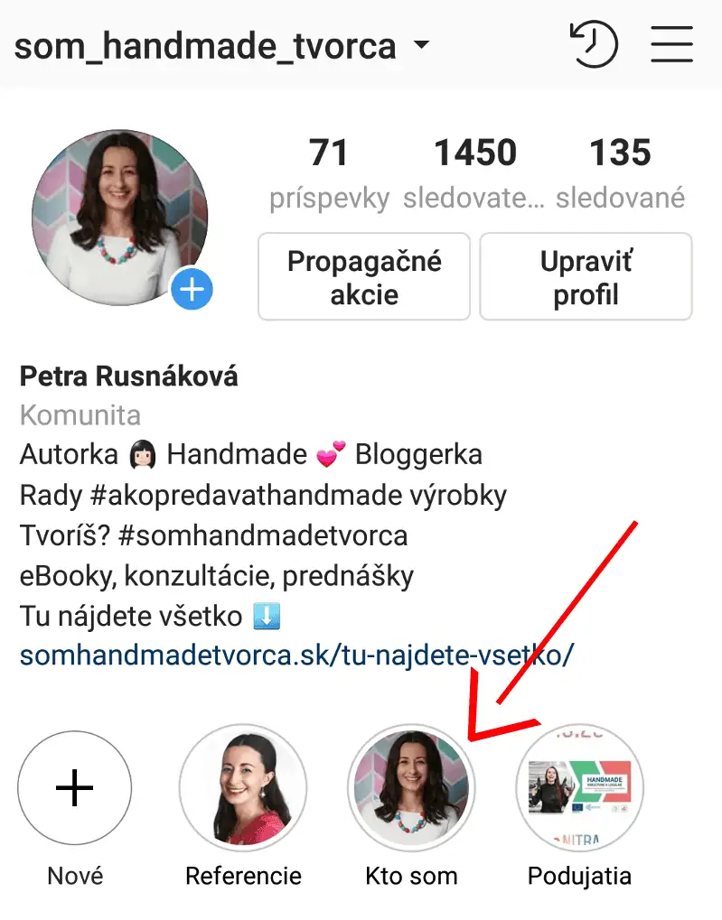 Príbeh Som handmade tvorca Instagram