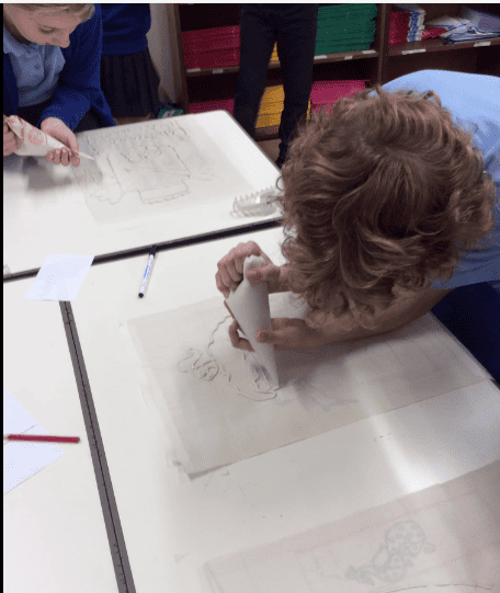 Transferring our designs onto fabric