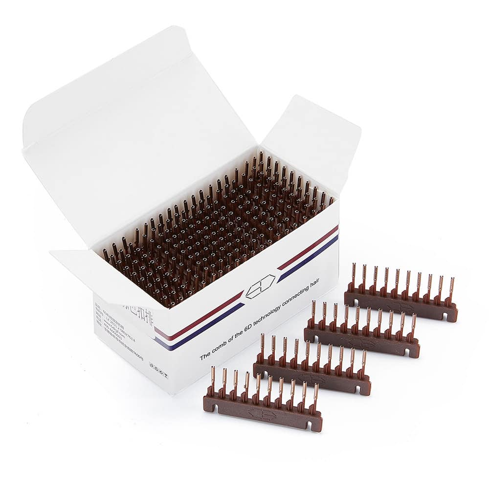 6D hair extensions buckle first generation brown 01