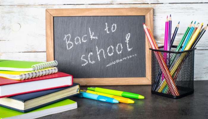 back to school chalboard sign