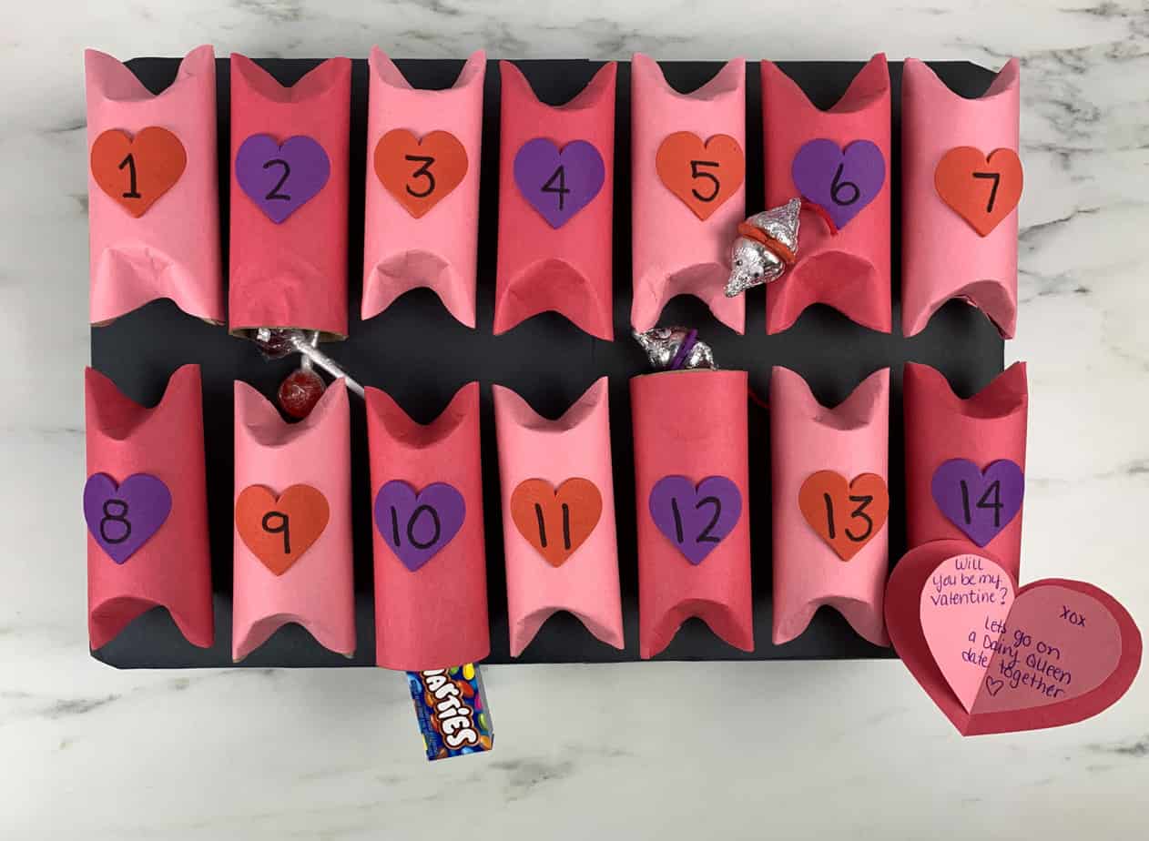 Valentine advent calendar, DIY Valentine calendar, easy Valentine crafts, Valentine countdown ideas, homemade Valentine calendar, Valentine’s Day advent ideas, DIY Valentine surprises, easy Valentine’s Day projects, Valentine crafts for kids, Valentine advent tutorial.