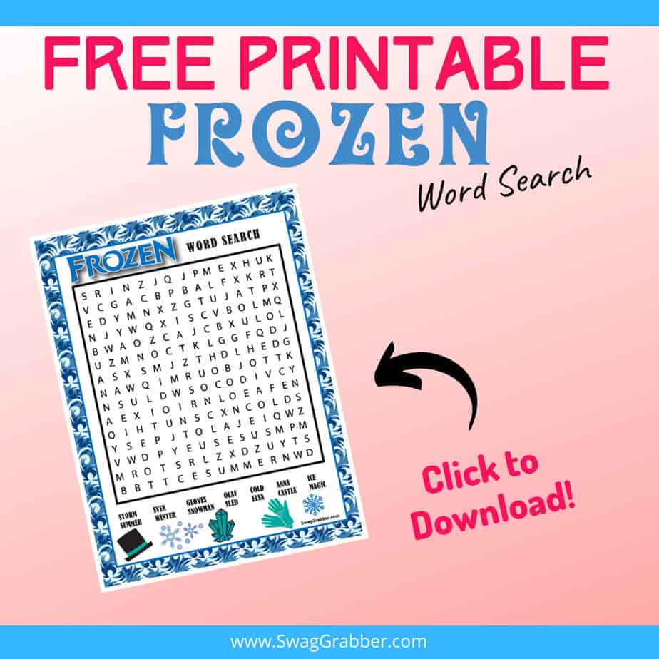 FREE Printable Frozen Word Search