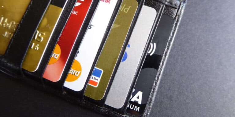 wallet with credit cards