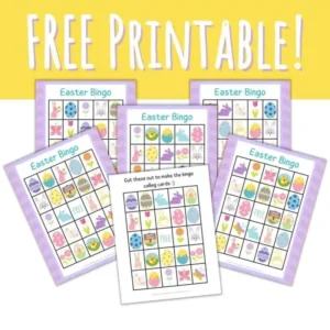free printable easter bingo cover