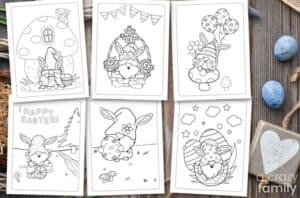 easter gnomes coloring pages