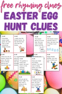 easter scavenger hunt clues
