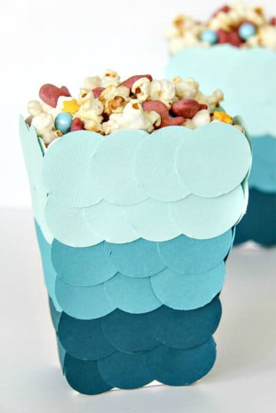 mermaid party snack tubs