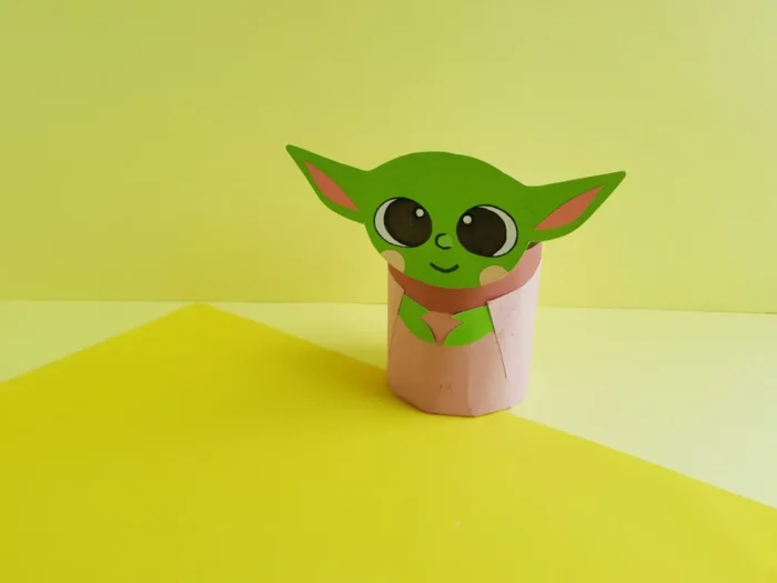 toilet paper roll baby yoda craft