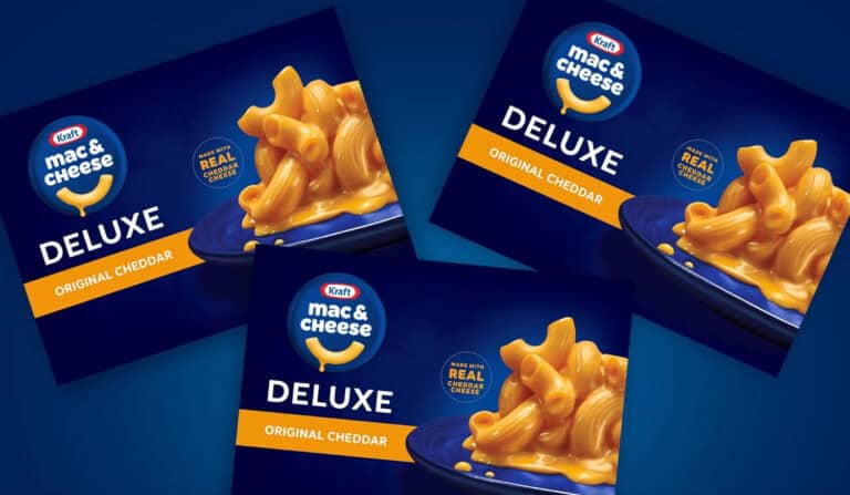 kraft deluxe original cheddar macaroni & cheese dinner 3 pack