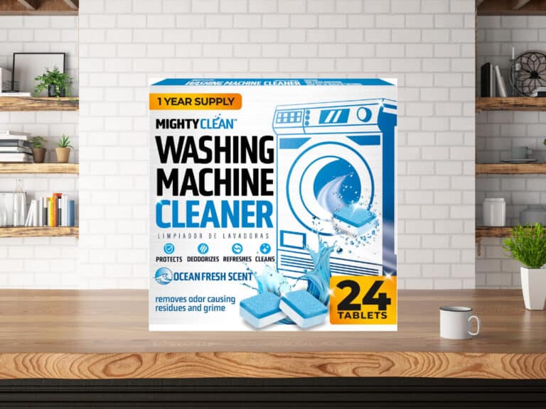 Box of washing machine cleaner tablets, 24 count.