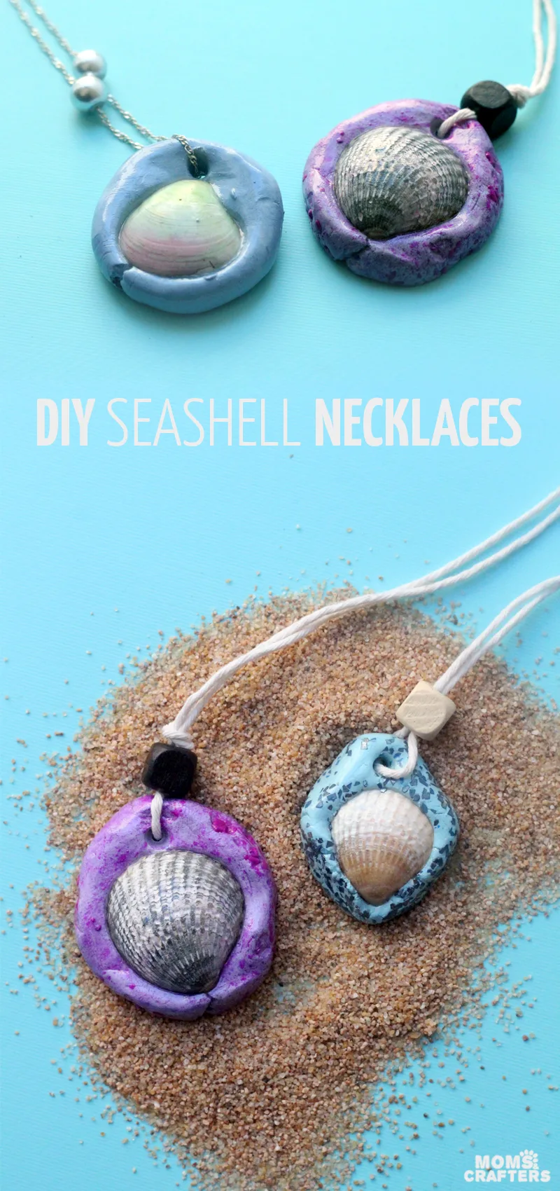 seashell necklace craft with your beach shells