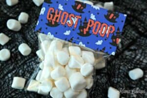ghost poop marshmallow halloween snack