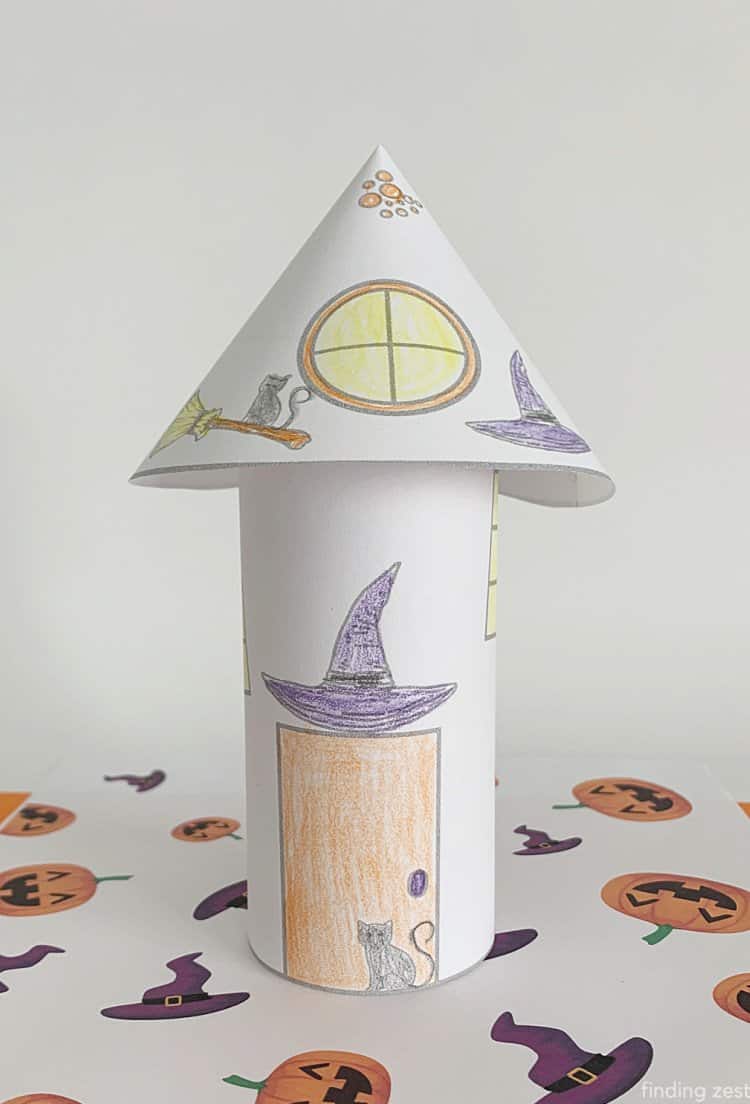 halloween coloring page witch haunted house.jpg 