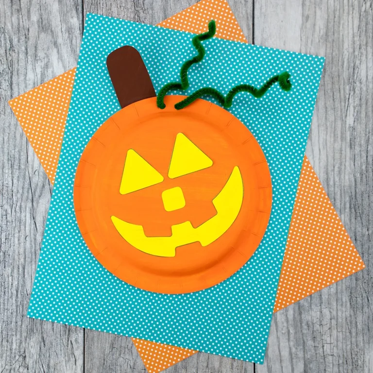 paper plate pumpkin 9