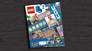 lego magazine on wood