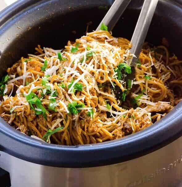 crockpot chicken spaghetti recipe3 1