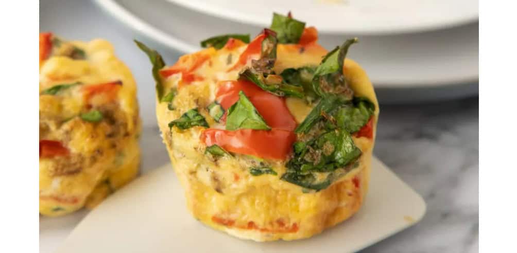 feta and spinach egg muffins