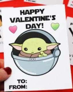 mandalorian valentines day cards tall