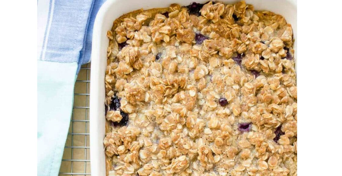 overnight blueberry baked oatmeal