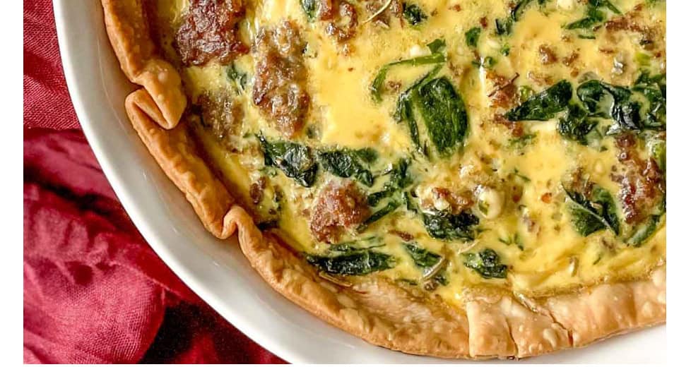 sausage spinach quiche