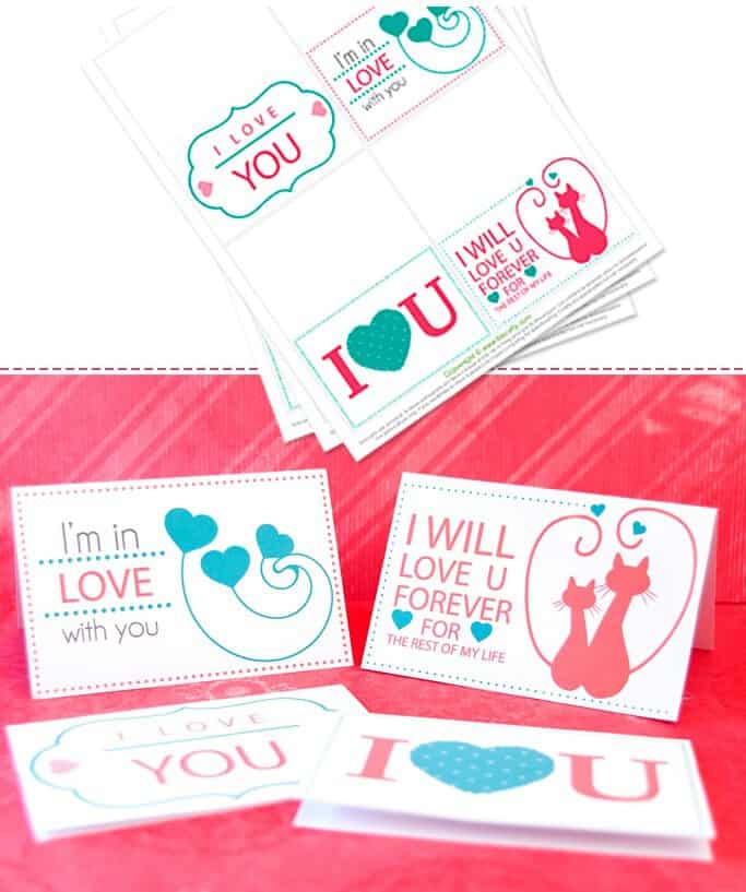 valentines day mini cards free printable