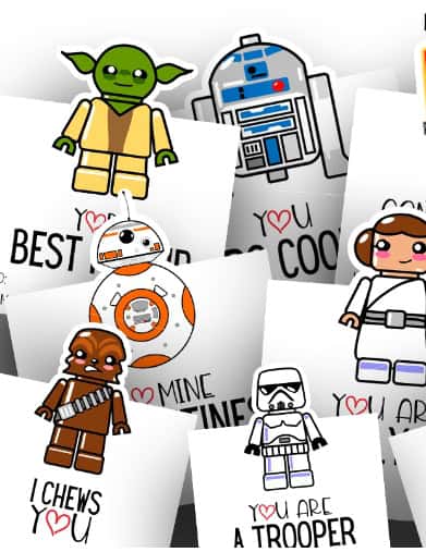 printable star wars lego valentines day cards