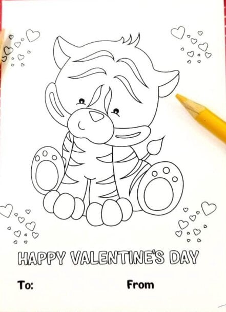 printable valentines day cards to color 2
