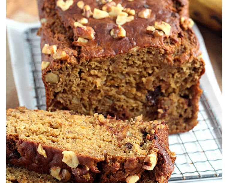 banana bread with applesauce yogurt