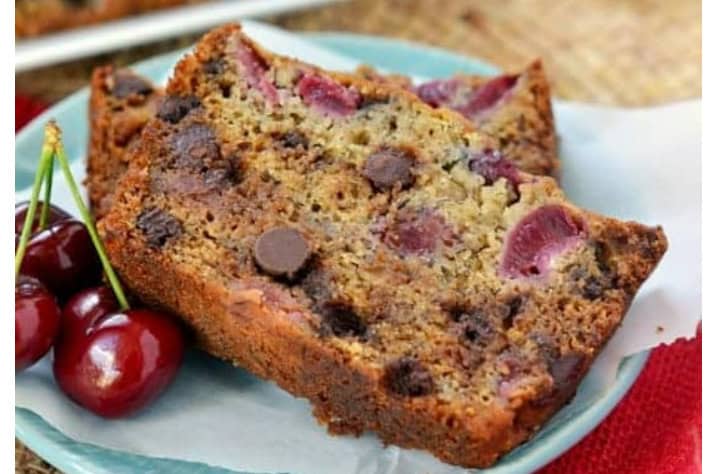 chocolate cherry banana bread