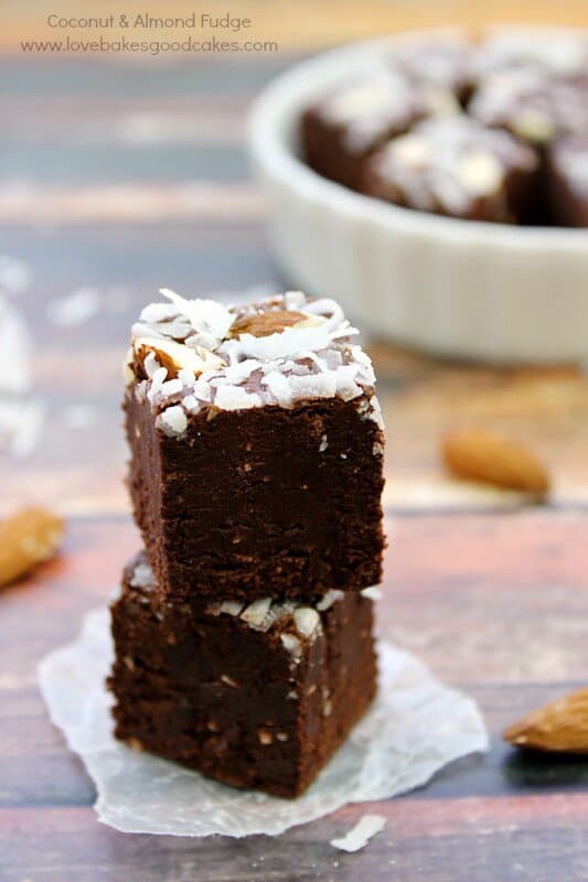 coconut and almond fudge