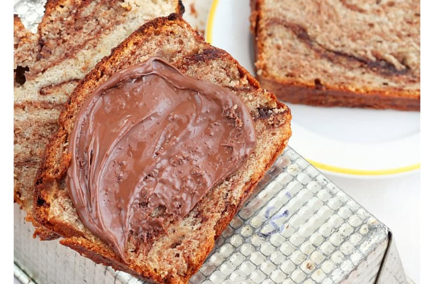 nutella swir banana bread