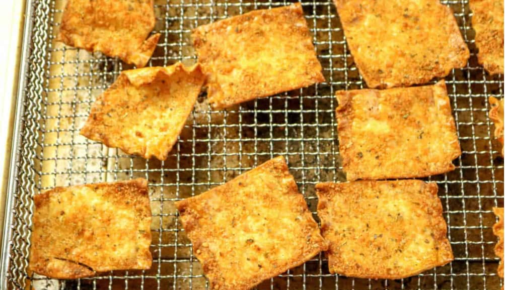 air fryer pasta chips