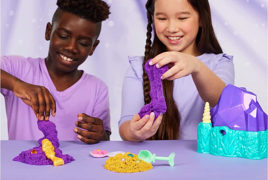 kinetic sand mermaid crystal playset