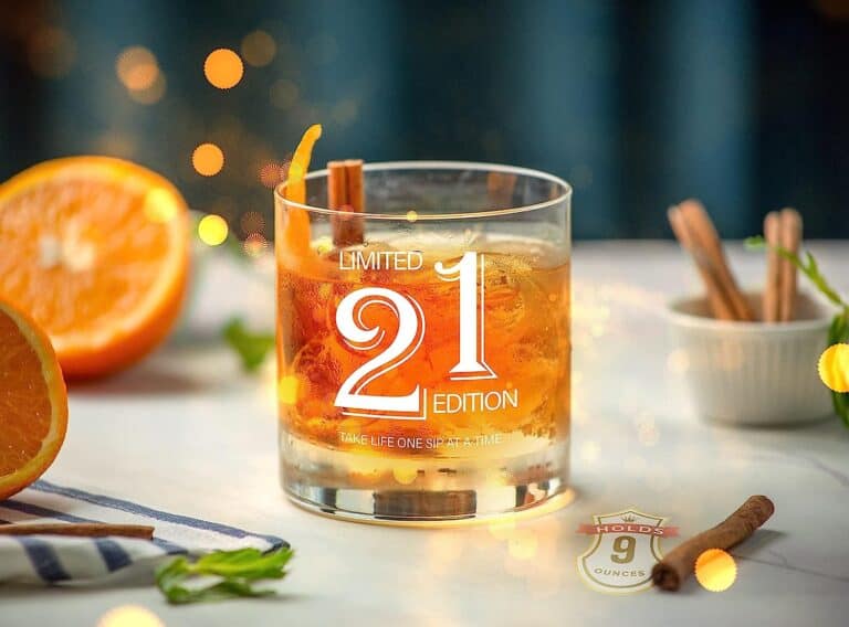 21st birthday glass