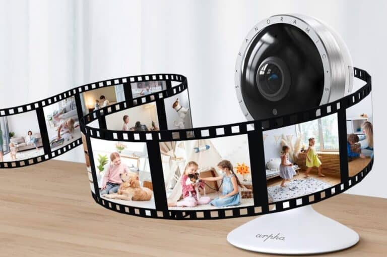 Smart camera with local and cloud storage options.