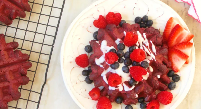 red velvet waffles