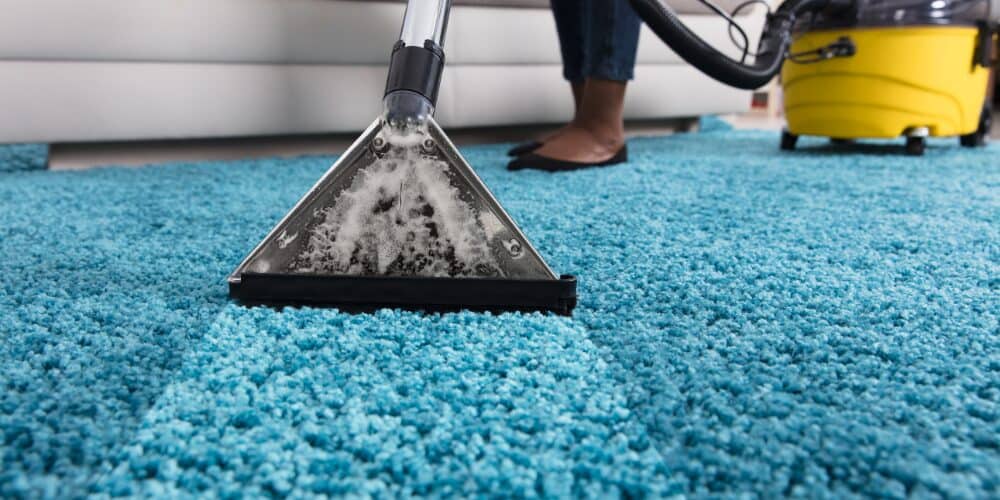 clean carpet blue