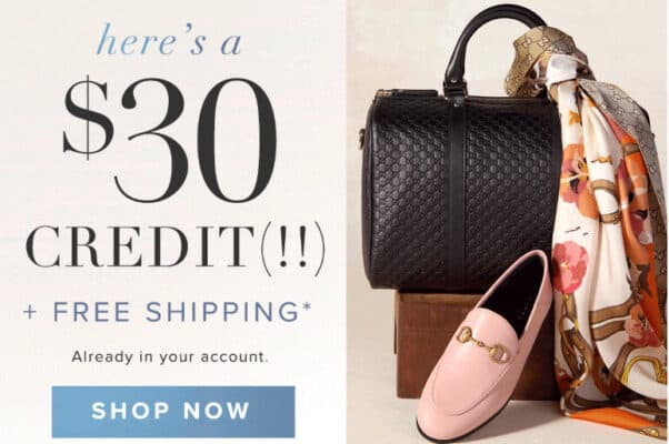 $30 credit offer with free shipping