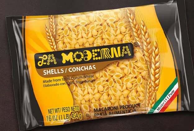 La Moderna pasta shells package, 16 oz.