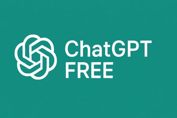 ChatGPT Free logo on teal background