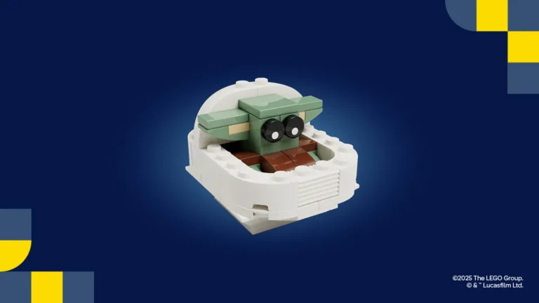 LEGO Star Wars figure in a spacecraft.